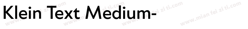 Klein Text Medium字体转换
